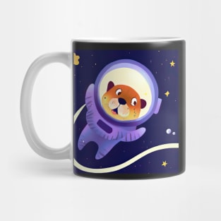 OtterSpace Astronaut Otter in outer space cute Illustration Mug